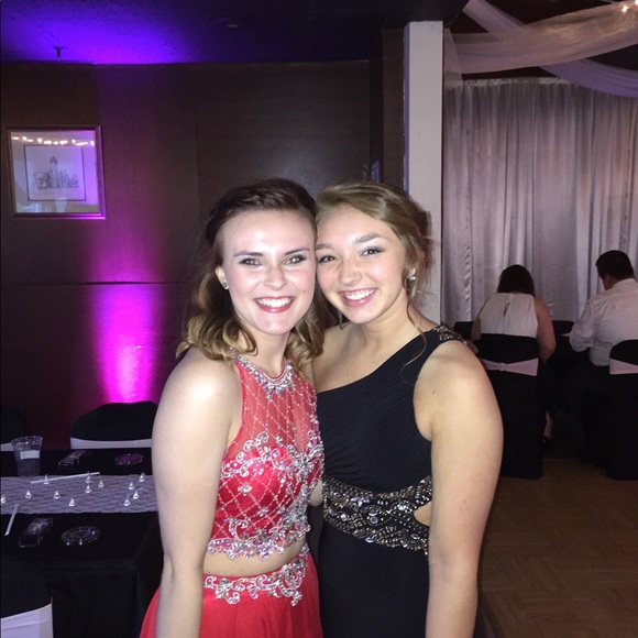 Black prom dress worn once. - Picture 2 of 3